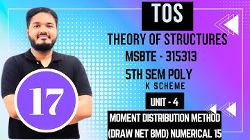 Ch- 4 M.D.M. | DRAW BMD NUMERICAL 15 |MSBTE| Theory of structure | SEM5| TOS |K SCHEME|315313|