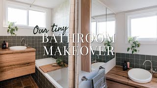 We Renovate Our Tiny Bathroom! DIY Room Makeover in an 80s Timber Cabin