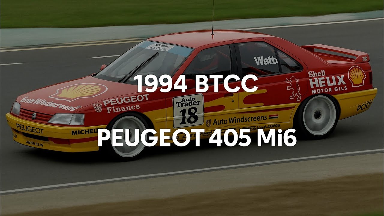 Assetto Corsa 1994 BTCC Peugeot 405 Mi16 At 2000s Silverstone GP! Link In The Description!