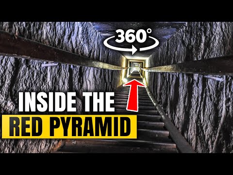 4K 360° VR, Explore and Go Inside The Red Pyramid of Egypt. Immersive Virtual Reality Experience