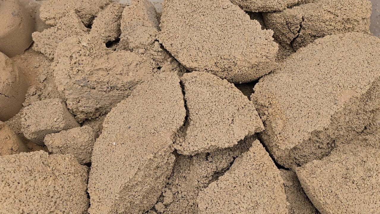 ASMR: Chunks Series Part 24 Yellow Stones 💛 Dry Floor Clay Pot Crumbling #asmr #claysound #relaxing