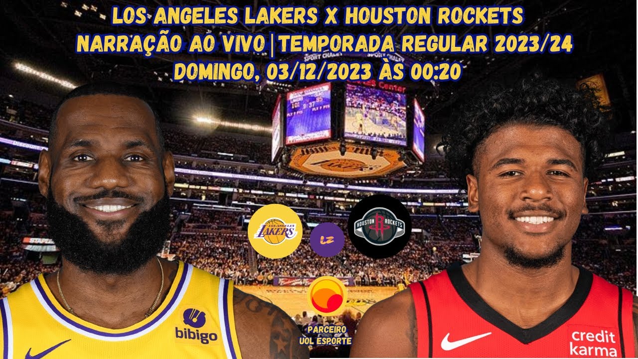 Lakers x Rockets: onde assistir o jogo da NBA ao vivo