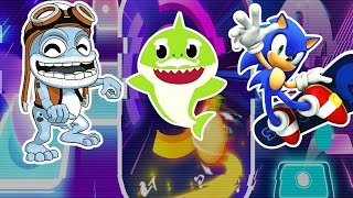 Crazy Frog - Baby Shark - Sonic Tiles Hop Edm Rush Smash Color Magic Jump Beat Jumper