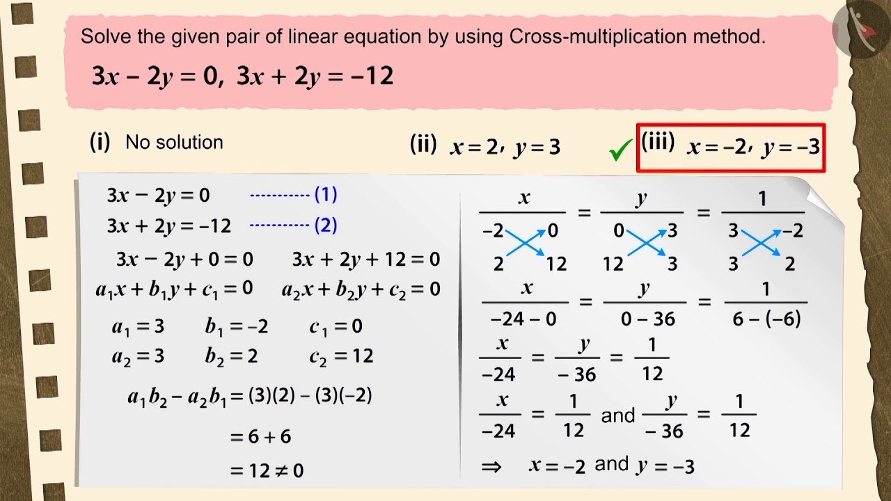 cross-multiplication-method-to-solve-pair-of-linear-equations-in-2