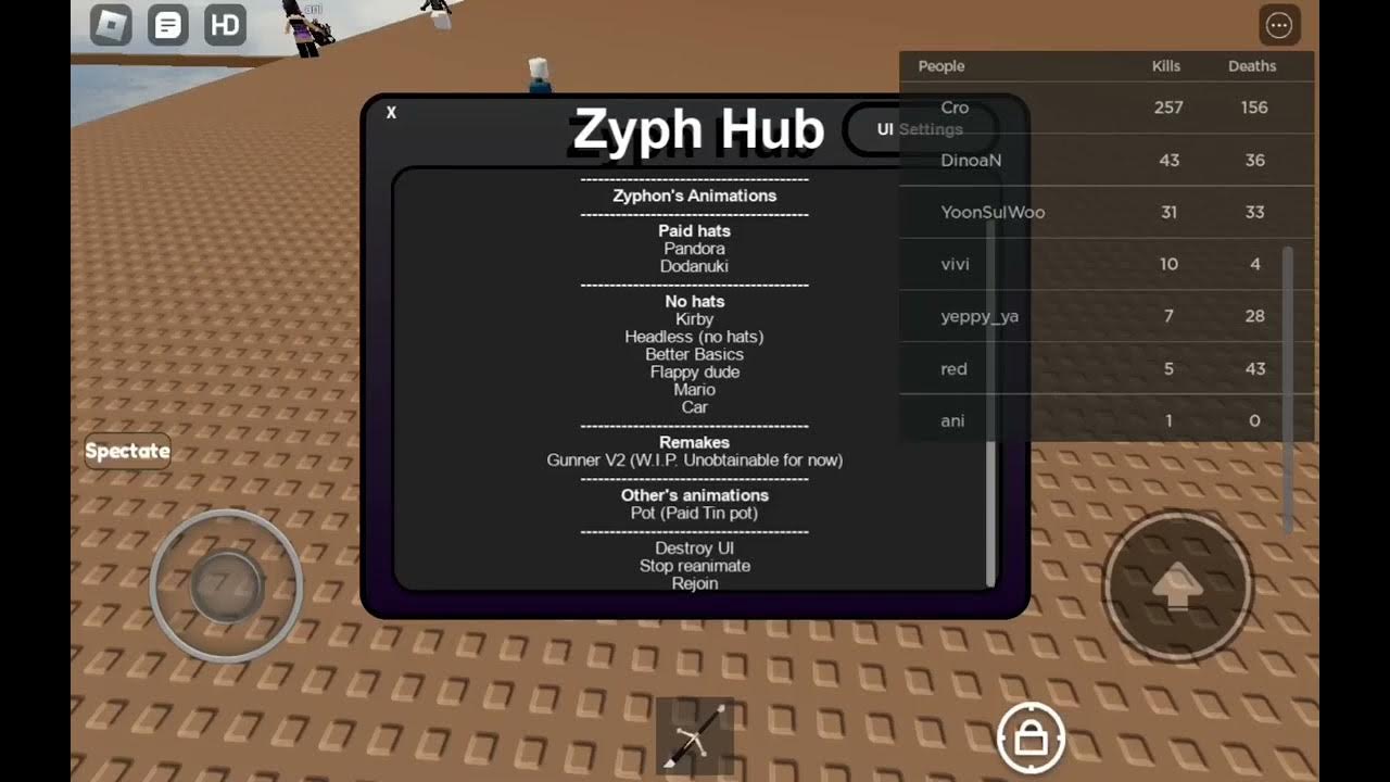 Roblox Fe Script Showcase (Zyph Hub) - YouTube
