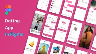 Dating App UI Design using Figma (18 Screens ) | In 50 Minutes | Figma Tutorial screenshot 5