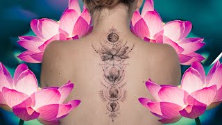 BLOSSOMING LOTUS & GEOMETRIC TATTOO TIME LAPSE