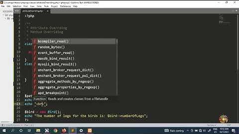 33. PHP OOP:  What is Attribute Override And Method Override