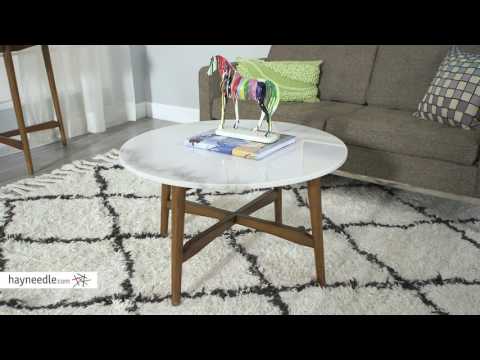 Belham Living James Round Mid Century Modern Marble Coffee Table - Product Review Video