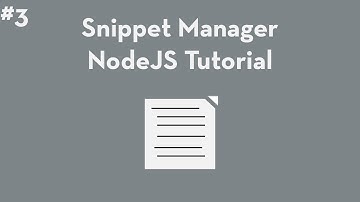 Snippet Manager - Intermediate NodeJS #3