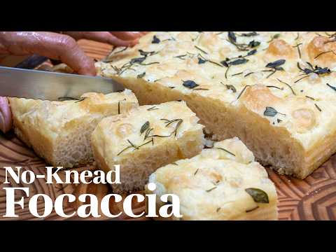 I’ve Finally Perfected No-Knead Focaccia 🤯 The EASIEST Bread You’ll Ever Make… So Crispy & Addictive