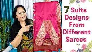 Old Saree Reuse Ideas|Stitching Pattern|Reuse old saree|latest suits design|How to Reuse saree|Ashi