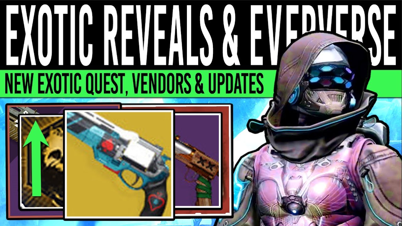 Destiny 2: NEW EXOTICS REVEALED & PATCH CHANGES! Eververse Loot, Vendors, Archie, Pantheon (14 May)