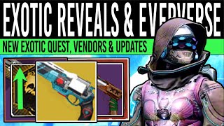 Destiny 2: NEW EXOTICS REVEALED & PATCH CHANGES! Eververse Loot, Vendors, Archie, Pantheon (14 May)