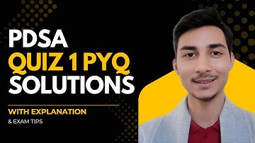 IITM PDSA Quiz 1 Past Paper Explained! | Part 1