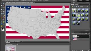 Apply USA flag to USA map in Photoshop Elements screenshot 4