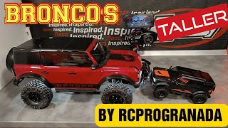 Traxxas Bronco 1/10 y 1/18 los preparamos para nuestro amigo Javi Warriors,ratico en el taller😎🧡🖤🧡