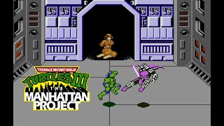 TMNT 3: The Manhattan Project (NES) — Leonardo 1CC | No Continues Full Game 