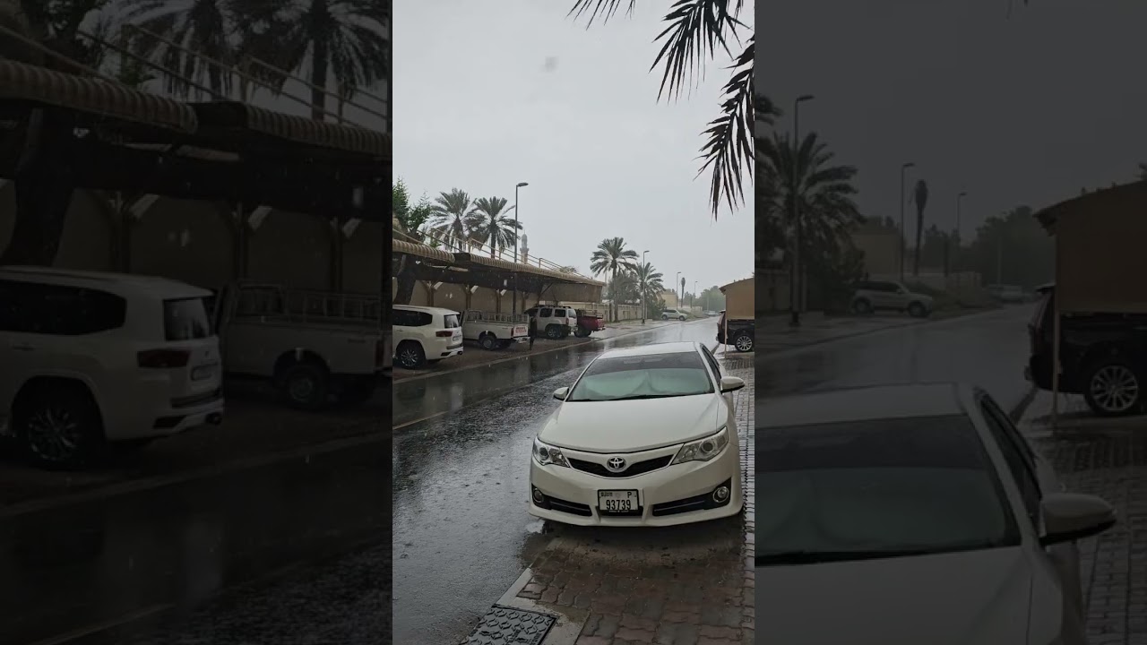Rain in  Al Rashidiya  Dubai 🌧 🌦 🌂 