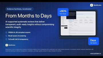 QuickLens - AI-Powered Evidence Synthesis for Strategic Policy & Decision-Making