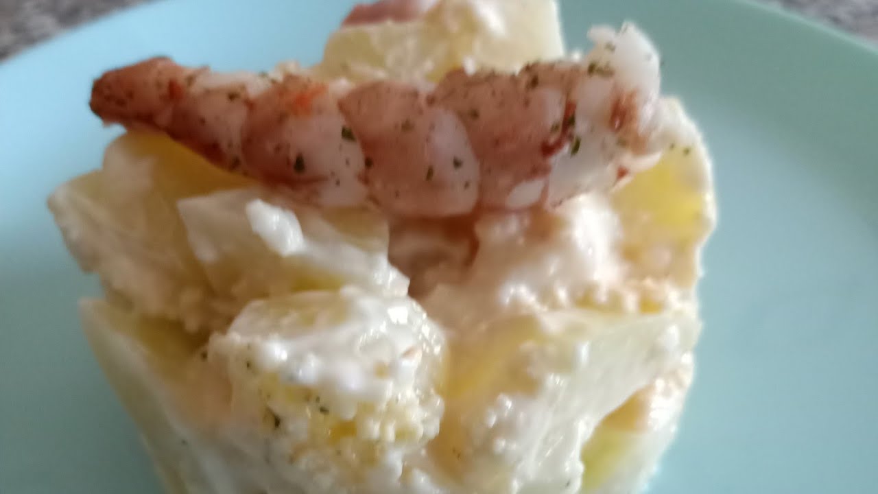 Ensaladilla de gambas, fácil y rico con Thermomix