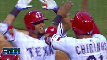 OAK@TEX: Odor rips a two-run homer to right field
