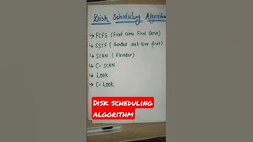 Disk Scheduling Algorithm #shorts #success