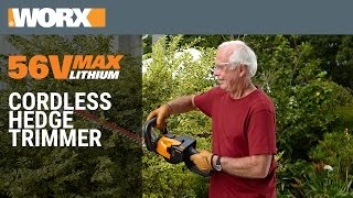 Worx 24″ 56V Cordless Hedge Trimmer WORX 56V MaxLithium Cordless Hedge Trimmer WG291