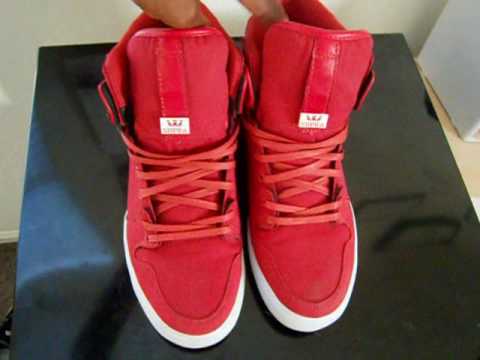 supra vaider red canvas