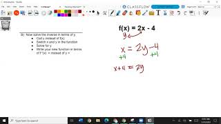 1 3   Inverse Functions Example 4