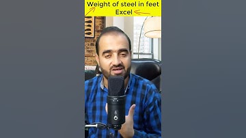 Weight Of Steel In Excel |Feet and inches | #civilengineering #youtubeshorts #shorts