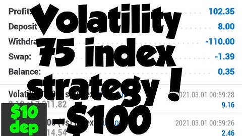 Best Volatility 75 strategy grew account from $10 -$100 Cashout!