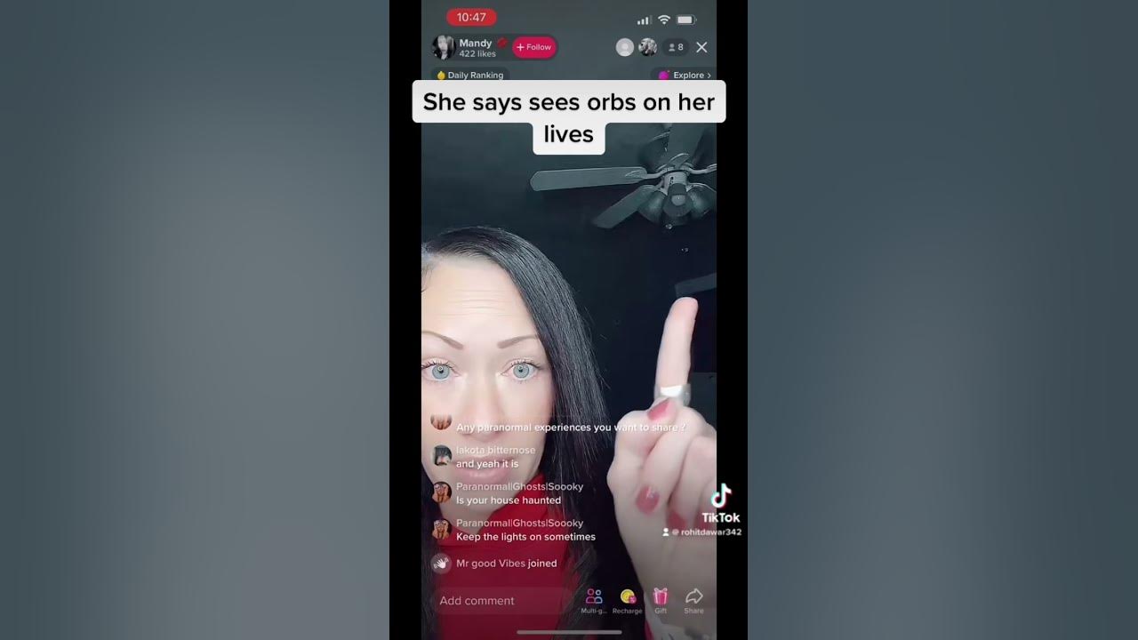 She sees orbs in her lives on tik tok SUBCRIBE FOR MORE REALPEOPLE REAL STORIES YouTube