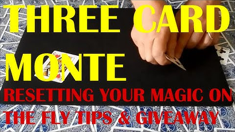 THREE CARD MONTE CARD TRICK | Resetting Magic On The Fly Revealed | Give Away