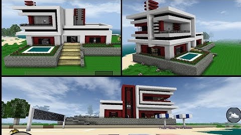 Mini block craft 3D modern house with best furniture