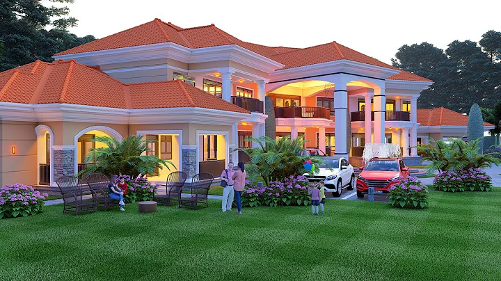 Project 39:  Elegant Dream Luxury 12 Bedroom Stored House Design tour! House size [51.7mx25.2m] .