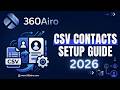 360Airo Email Lists Tutorial: Import CSV Contacts &amp; Auto-Verify Emails