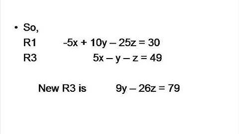 Gaussian Elimination Video