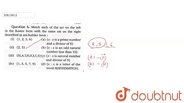 Match each of the set on the left in the Roaster form with the same set on the right described i...