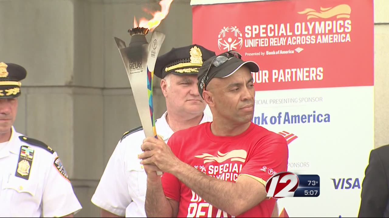 Torch Run Kicks Off Special Olympics RI - YouTube