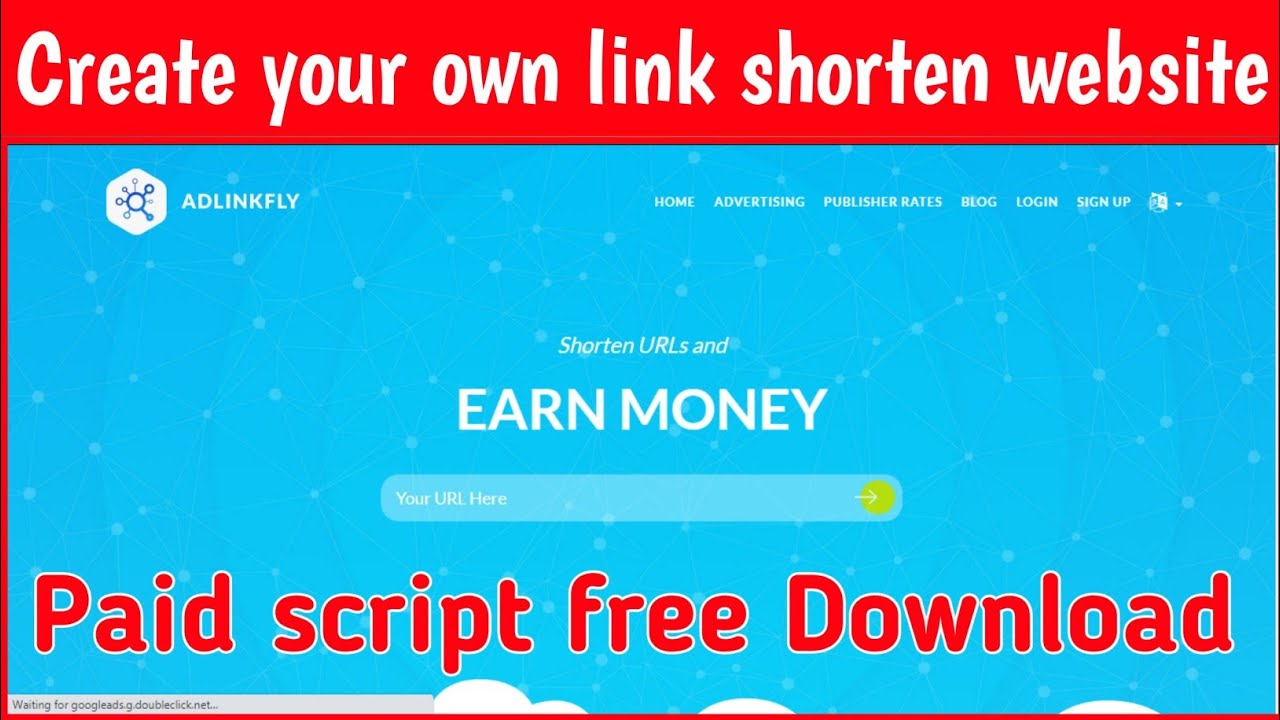 Make your own link shorten website and earn money | paid adlinkfly theme free download