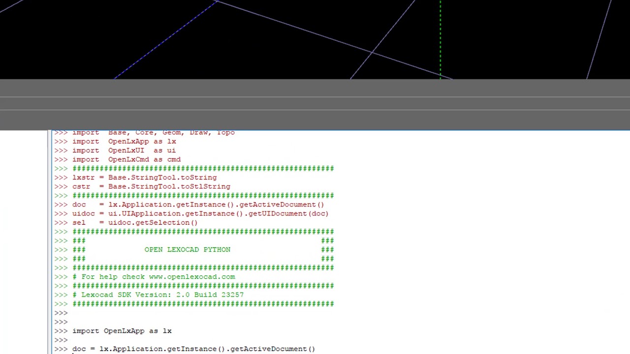 Using the interactive Python console in Lexocad - YouTube