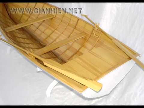 ROWING BOAT - HANDICRAFTS WOODEN MODEL BOATS - YouTube