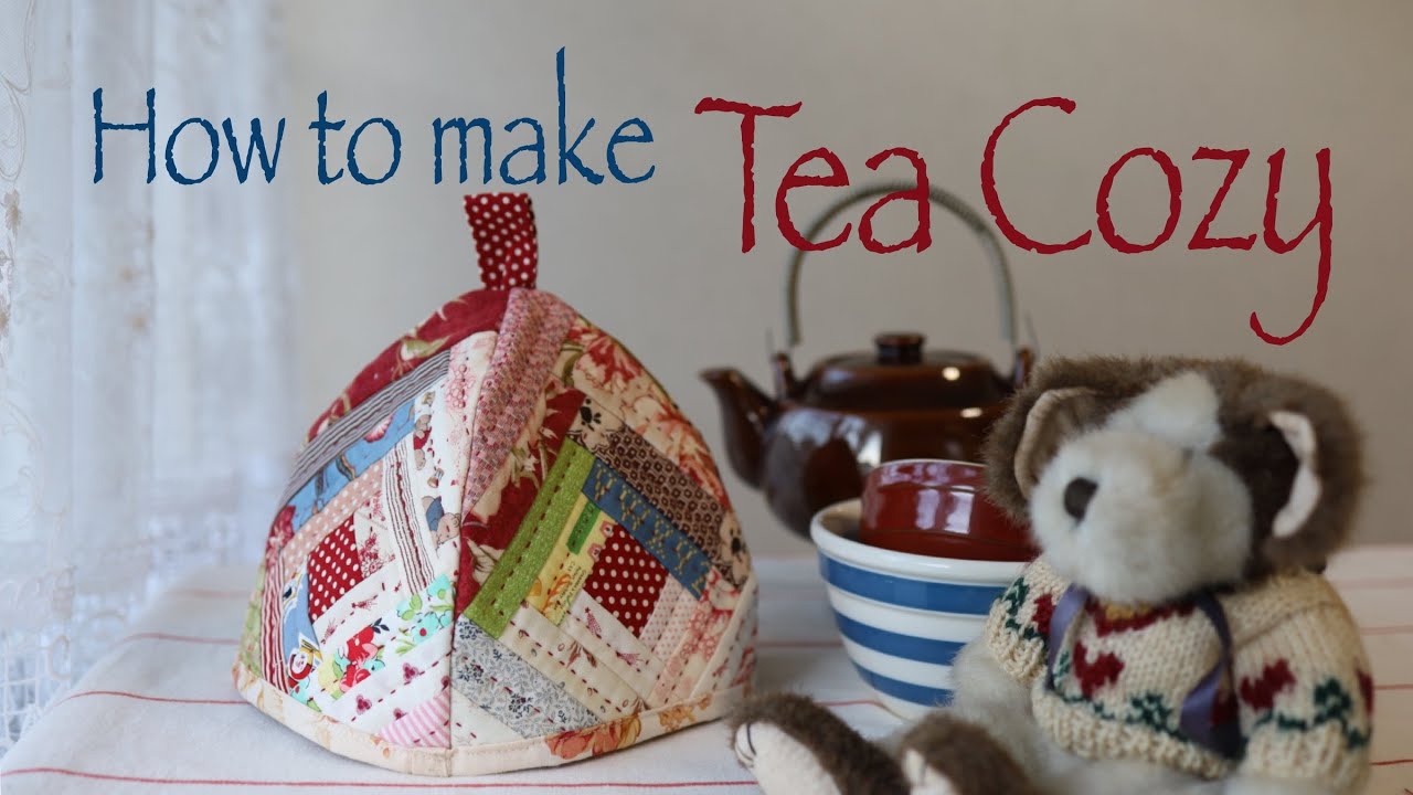 ハギレ使用して】簡単にできるログキャビンパターンのティーコゼーの