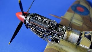 How to paint Spitfire Rolls-Royce Merlin engine - Eduard 1/48