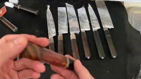 Cán dao cao cấp gỗ trắc và gỗ mun sừng