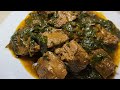 Beef with spinach viande de boeuf aux pinard  ngombe