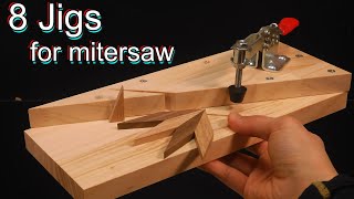 8 miter saw jigs for woodworking. by DIY工房マヤ（靴&木工） 1,118 views 1 year ago 9 minutes, 4 seconds