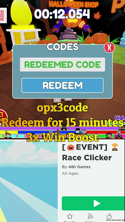 ALL NEW *HALLOWEEN* UPDATE CODES In RACE CLICKER CODES ROBLOX RACE