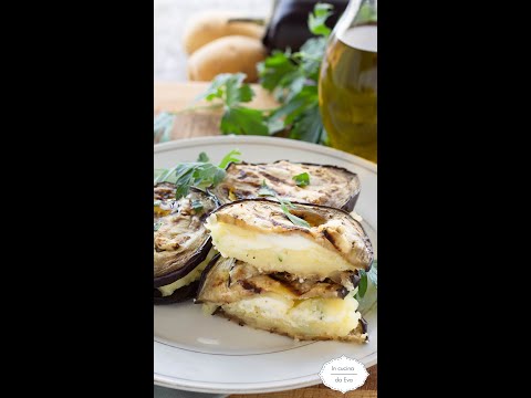 Melanzane grigliate ripiene di patate e formaggio, una ricetta facilissima e fresca